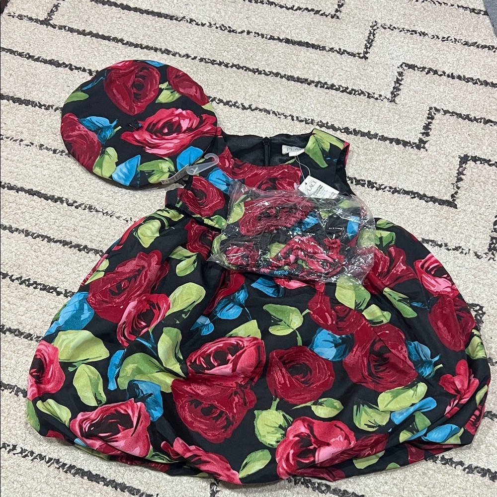 The Children's Place Flower Dress With Hat And Bloomers